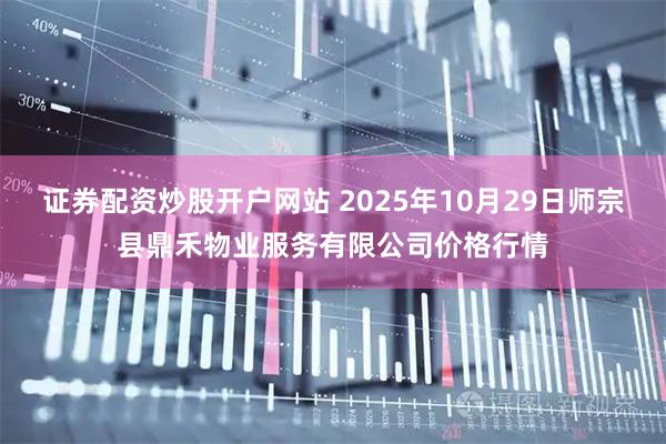 证券配资炒股开户网站 2025年10月29日师宗县鼎禾物业服务有限公司价格行情